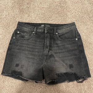 Black Zara Denim Shorts
